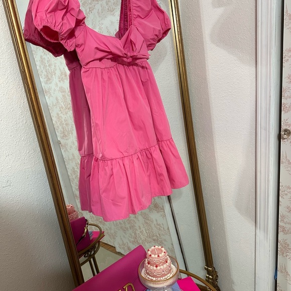 Amanda Uprichard Goldie Dress In Hot Pink Sold Out Online - Picture 3 of 6